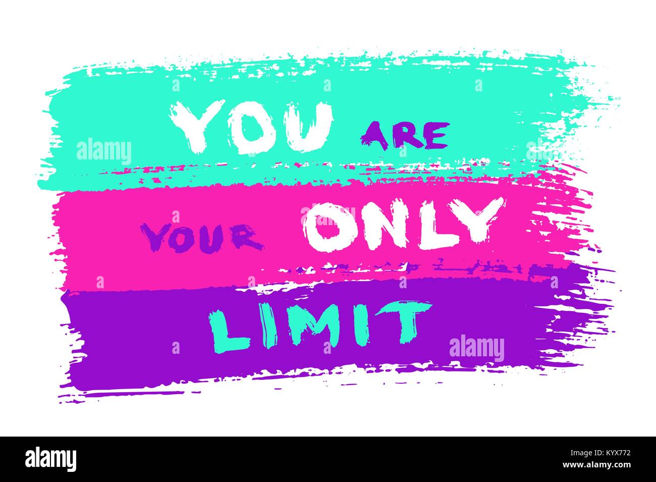 Motivational Quote Painted Stock Vector
