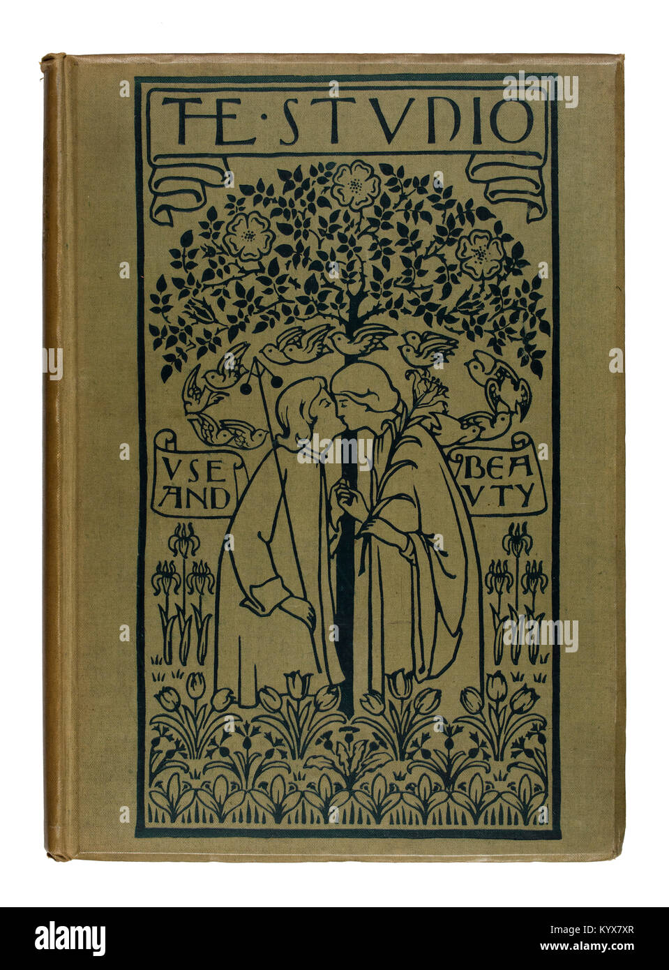 Cover design by Aubrey Beardsley of 1893 The Studio an Illustrated Magazine of Fine and Applied Art, Vol2 Stock Photo