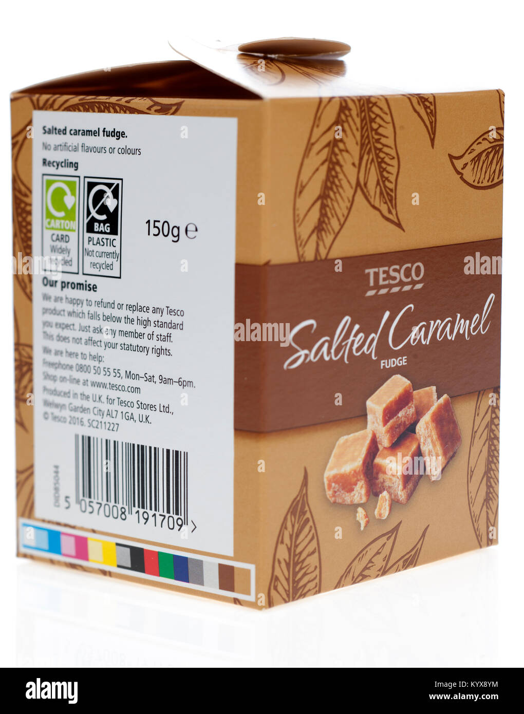Tesco Salted Caramel Stock Photo