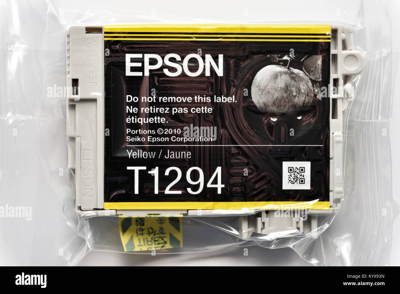 Epson T1294 yellow ink cartridge Stock Photo - Alamy