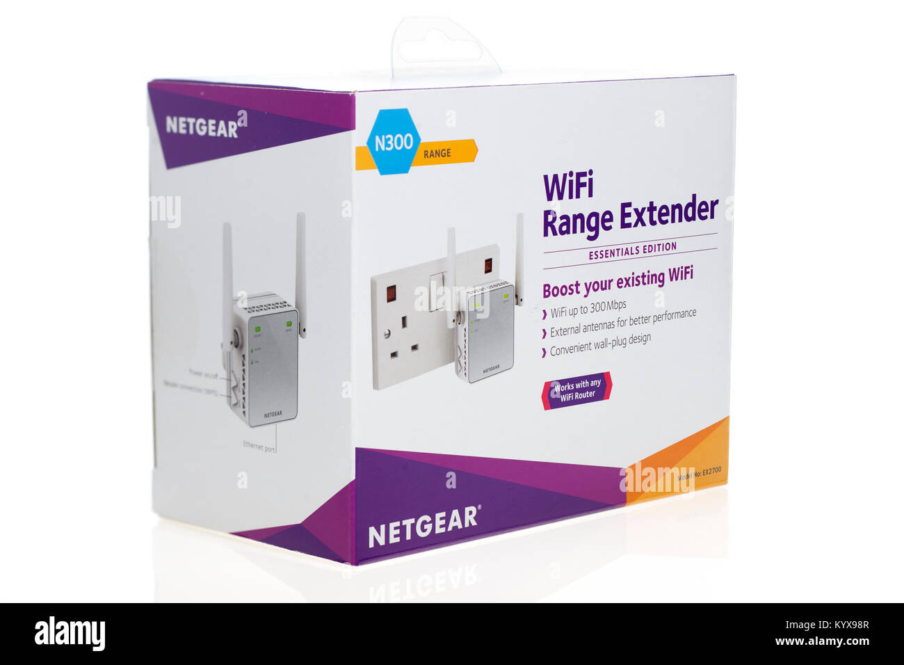 Netgear Range Extender Packaging Box Stock Photo