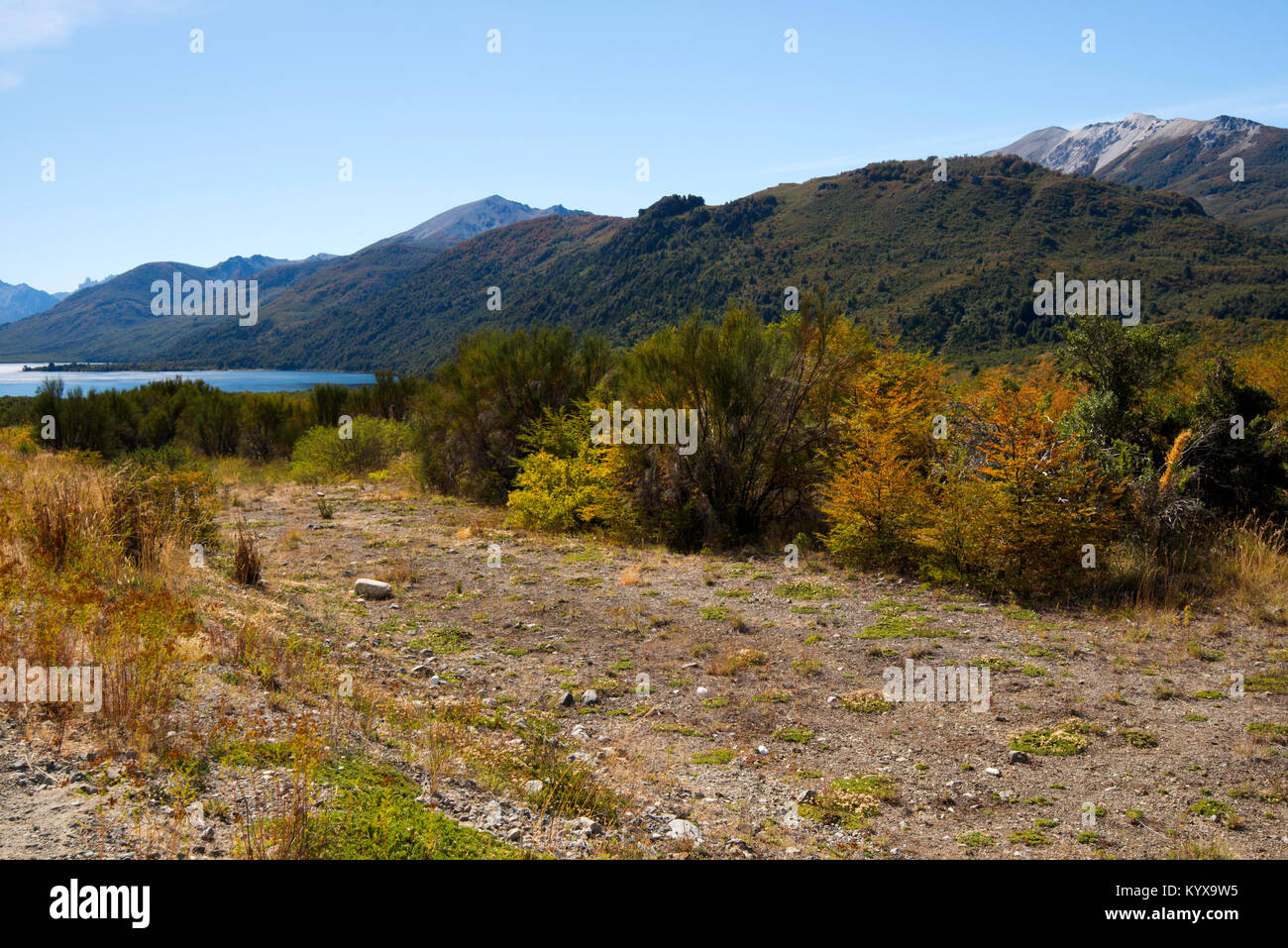 a Beautiful landscape on a road to San Carlos de Bariloche , Argentina Stock Photo