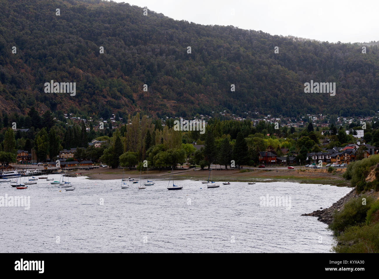 a view from above, San Martin de los Andes, Argentina Stock Photo