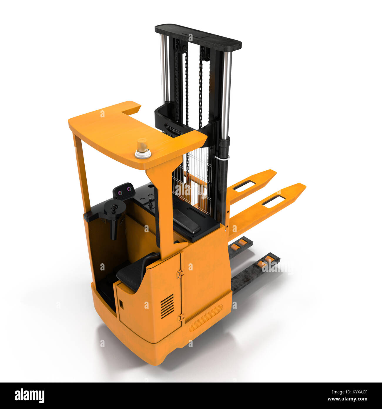 Angle from up Rider Stacker on white. 3D illustration Stock Photo - Alamy