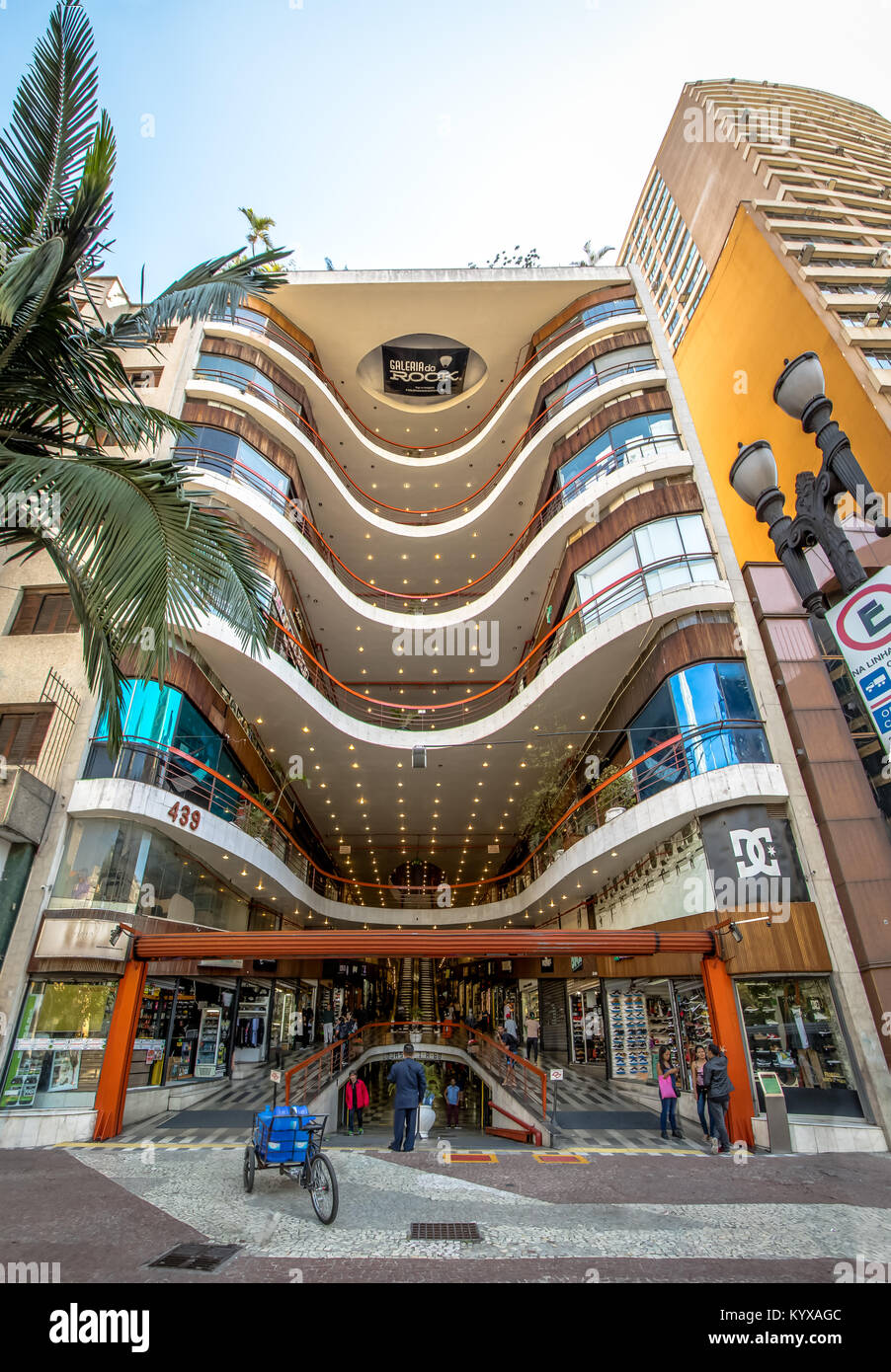 Galeria do Rock (Rock Gallery) Shopping Mall in Dowtown Sao Paulo