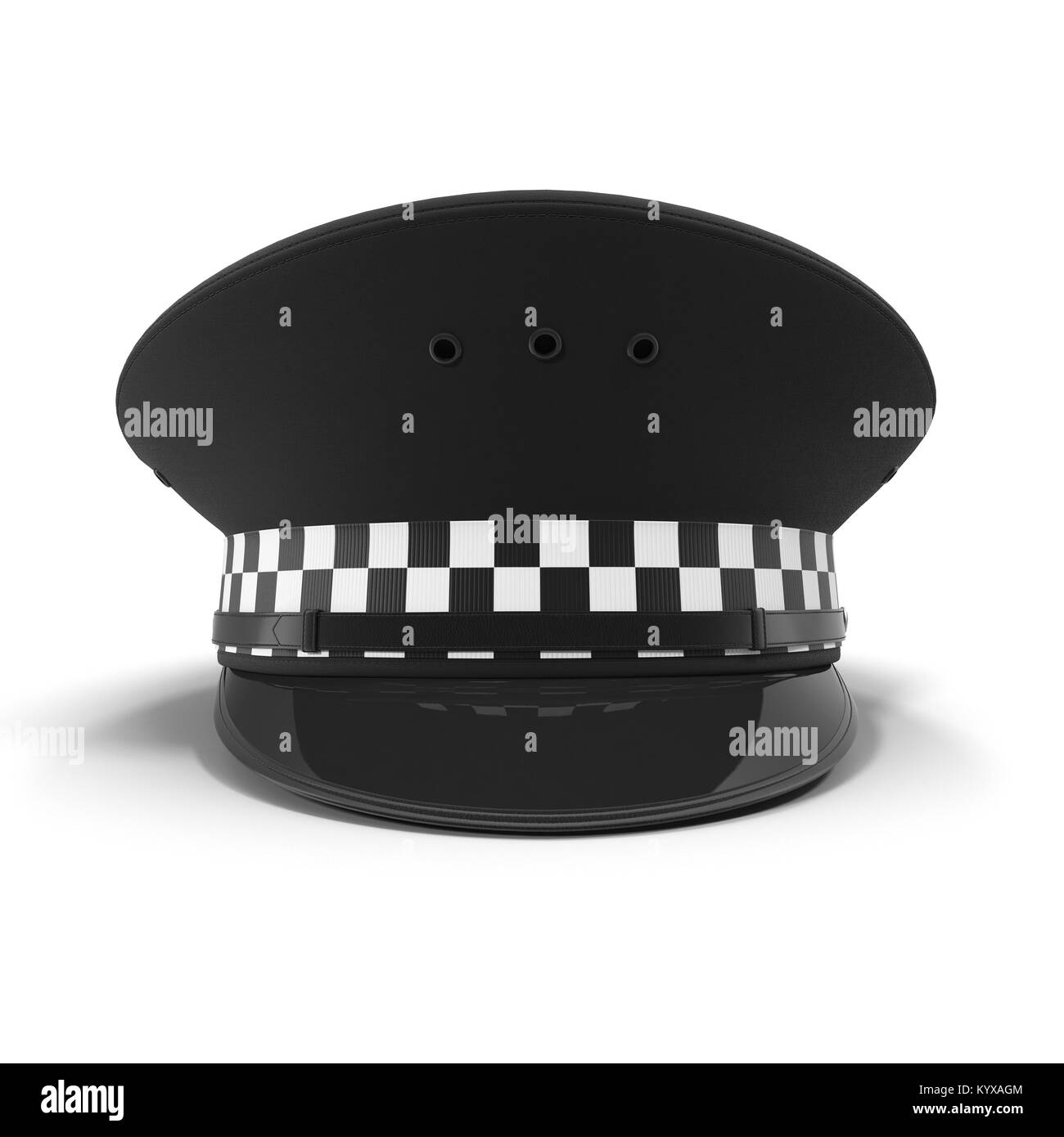 Vintage hat of british police officer hi-res stock