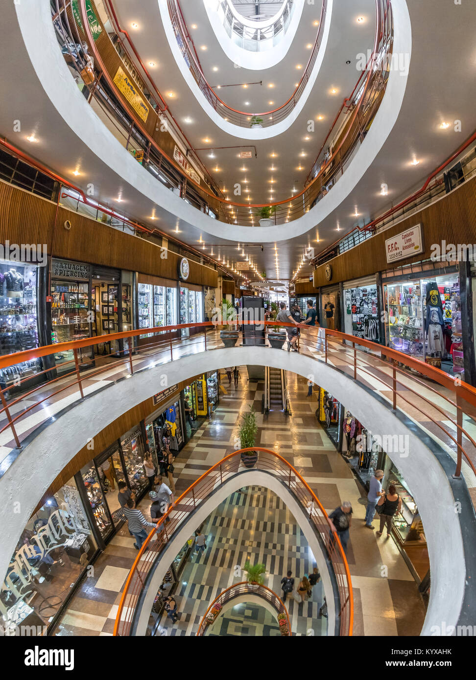 Galeria do Rock (Rock Gallery) Shopping Mall in Dowtown Sao Paulo