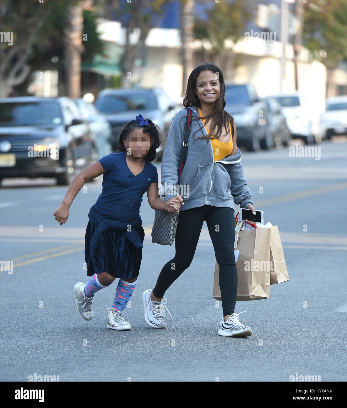 Christina Milian doing her Christmas shopping in Los Angeles