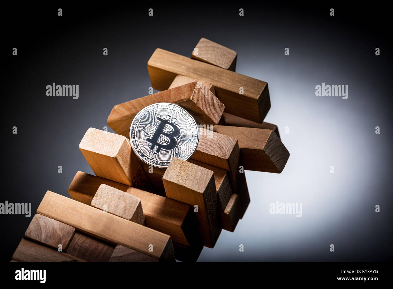 Bitcoin investment risk concept image Stock Photo