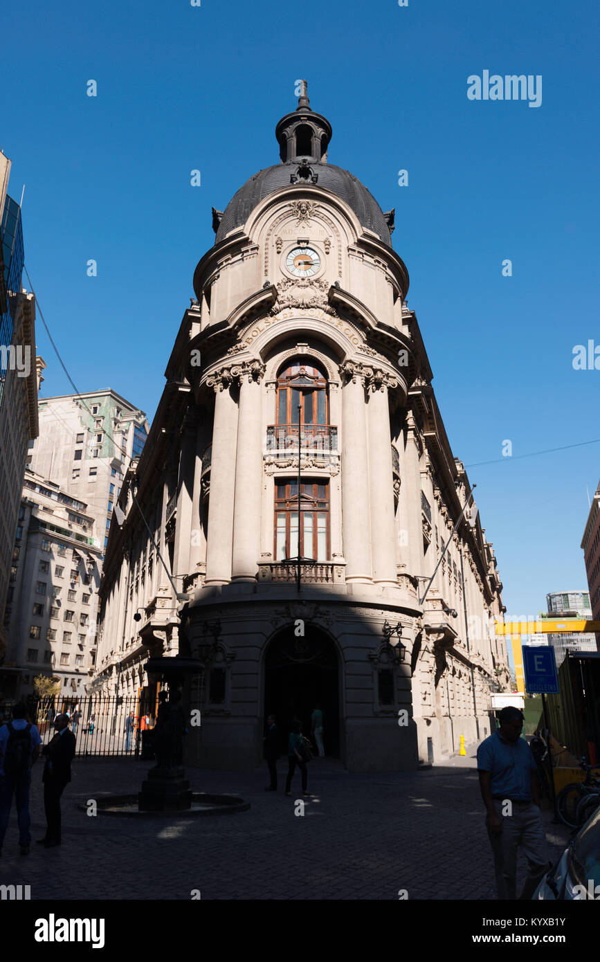 Santiago Stock Exchange, Chile Stock Photo