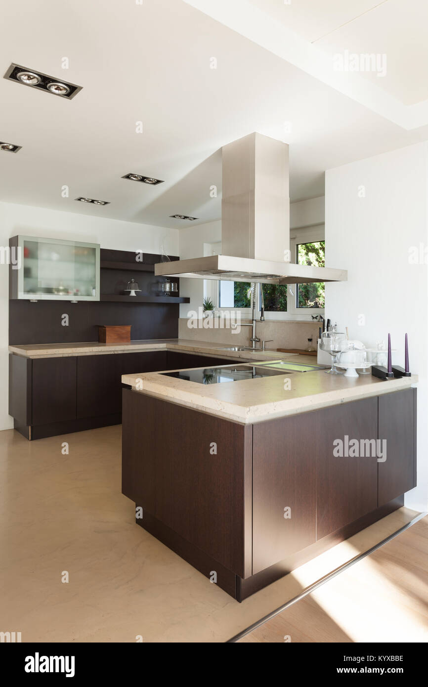 beautiful interiors of a modern house, domestic kitchen Stock Photo - Alamy