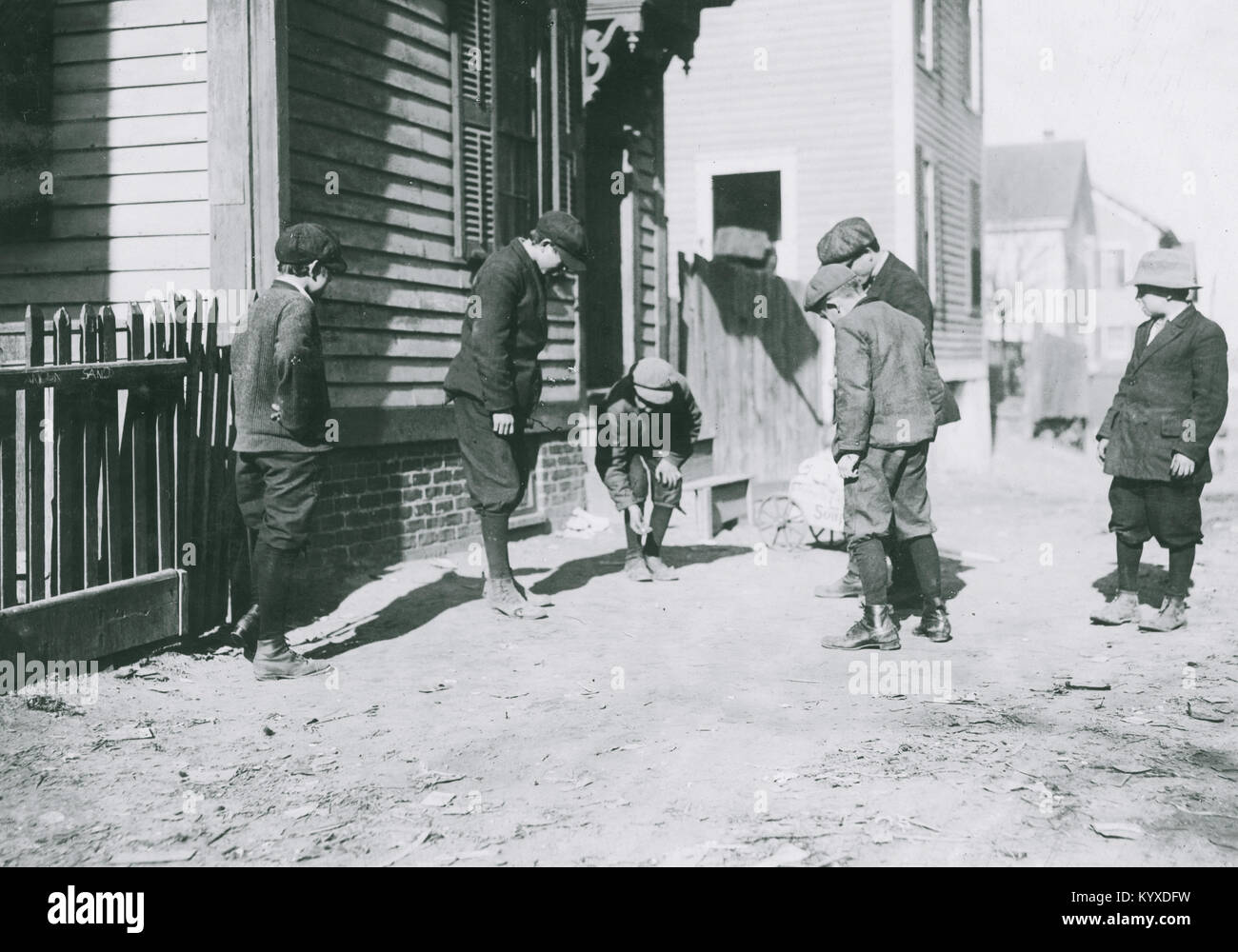 Shooting craps, Providence, R.I. Stock Photo