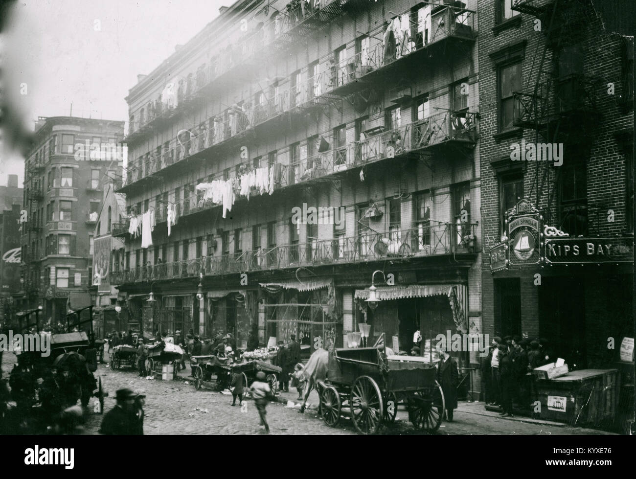 Row of tenements on the Lower East Side Stock Photo - Alamy