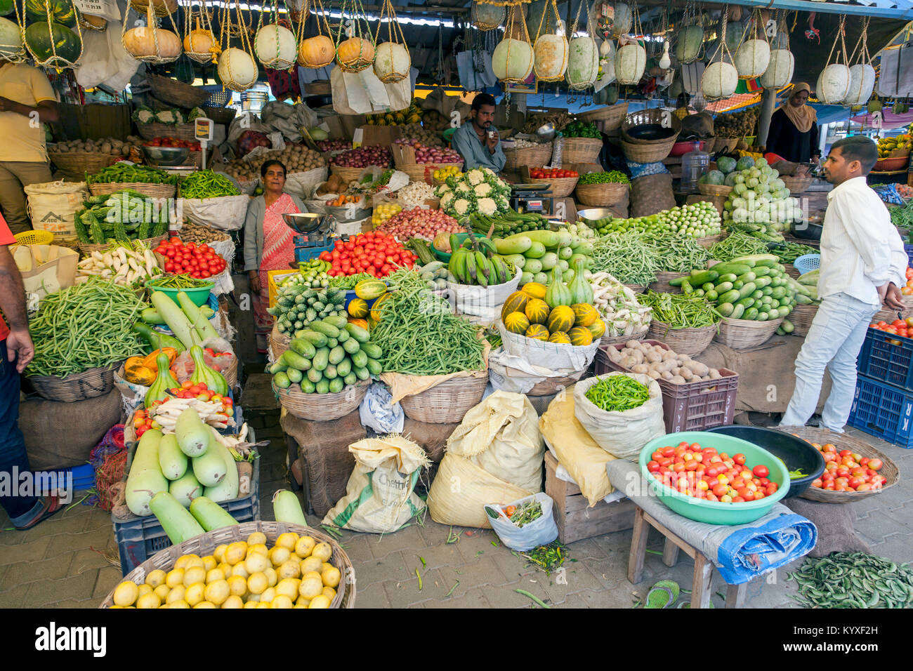 India, Karnataka, , Belur, Market Stock Photo Alamy