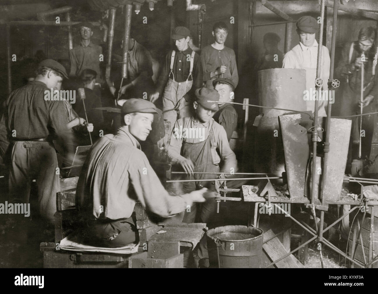 Night scene, Wheaton Glass Works, Millville, NJ Stock Photo Alamy