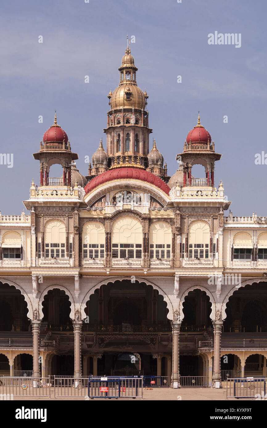 India, Karnataka, , Mysore, Mysore Palace Stock Photo