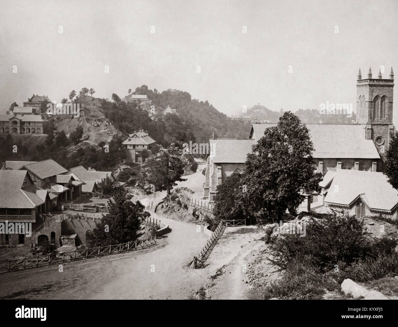 Murree, hill station, Punjab, India (Pakistan) c.1870 Stock Photo