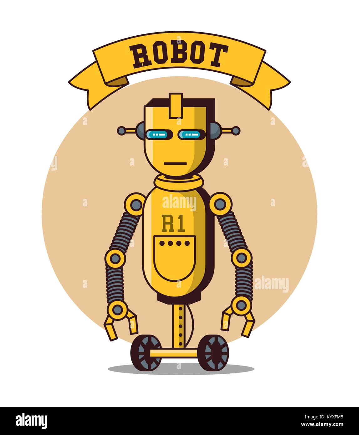 Robot funny cartoon Stock Vector Image & Art - Alamy
