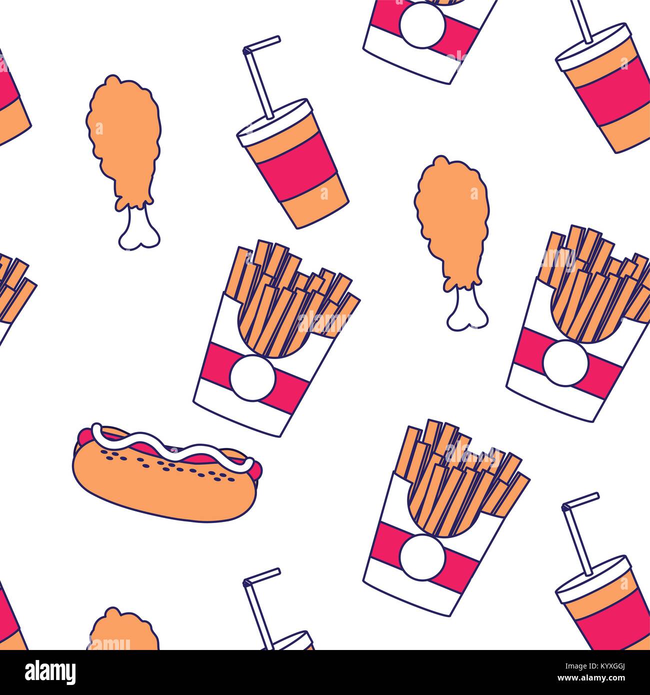 Fast food background Stock Vector Image & Art - Alamy