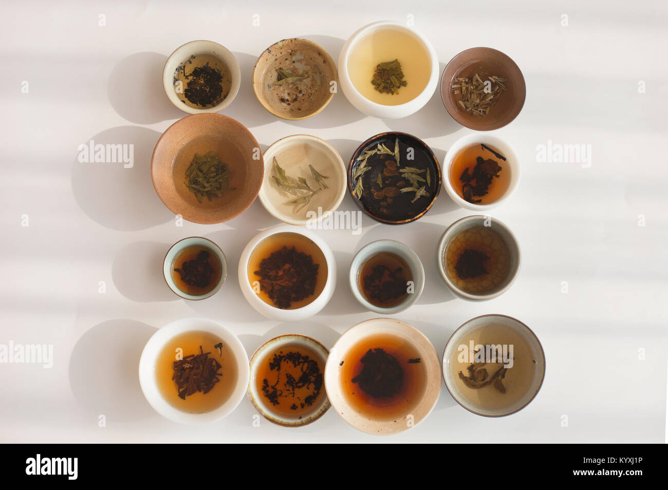 Combinations of tea and teacups of all types Stock Photo Alamy