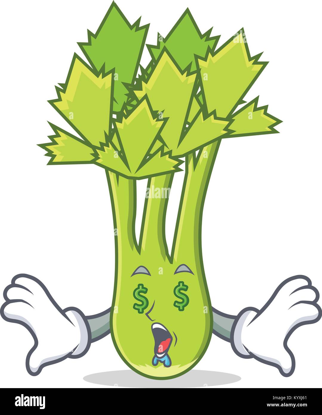 Money eye celery mascot cartoon style Stock Vector Image & Art - Alamy