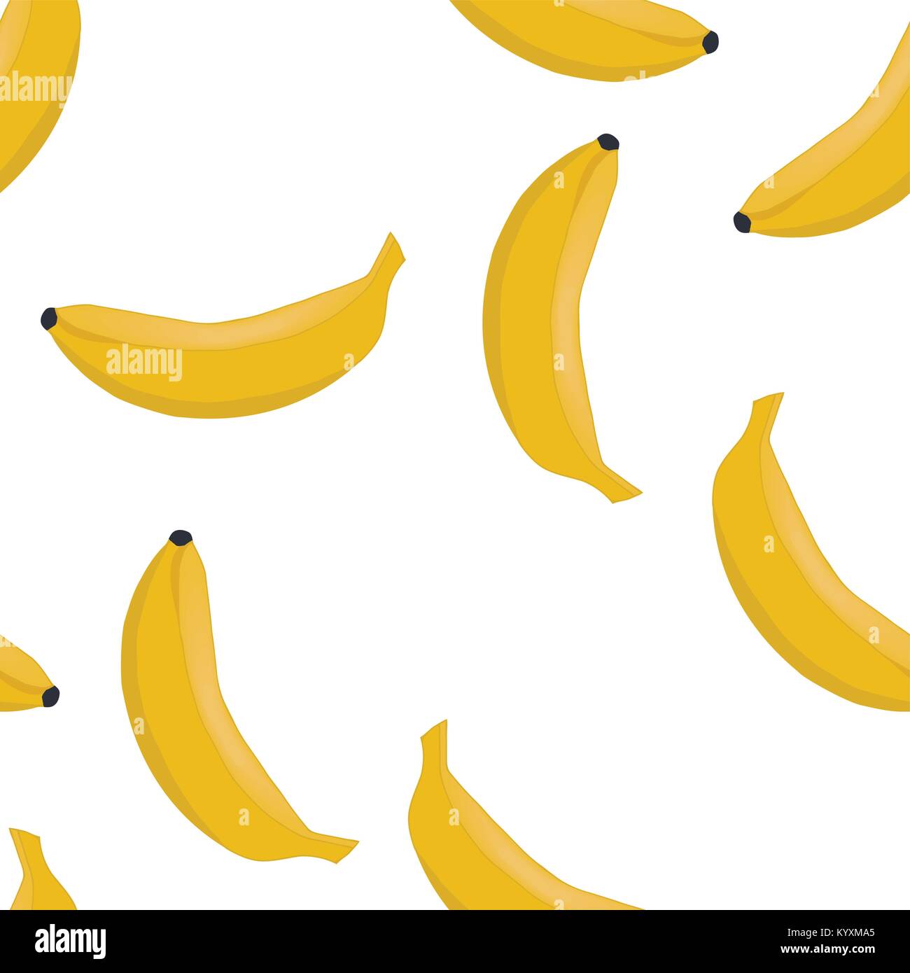 Seamless pattern with ripe bananas. Stock Vector