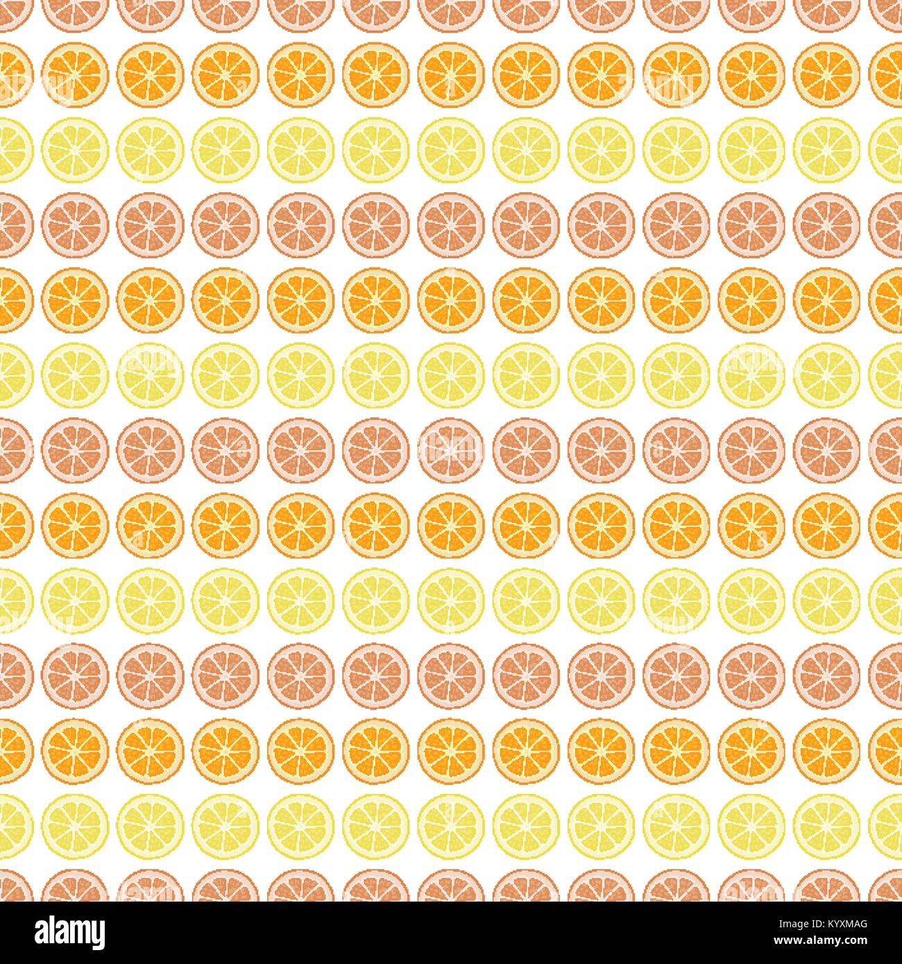 Seamless pattern with orange, lemon, grapefruit Stock Vector Image ...