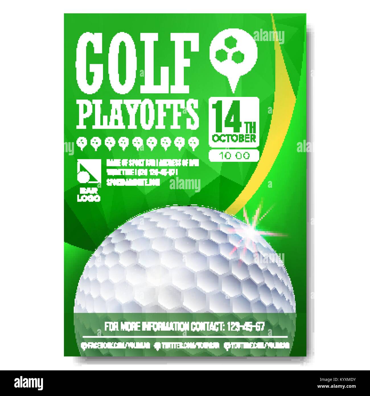 golf poster vector design for sport bar promotion golf ball golf ball size