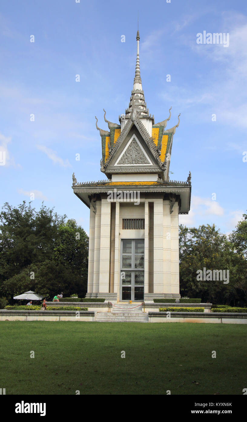 the pavillion at choeung ek genocidal center at the killing fields phnom penh cambodia Stock Photo
