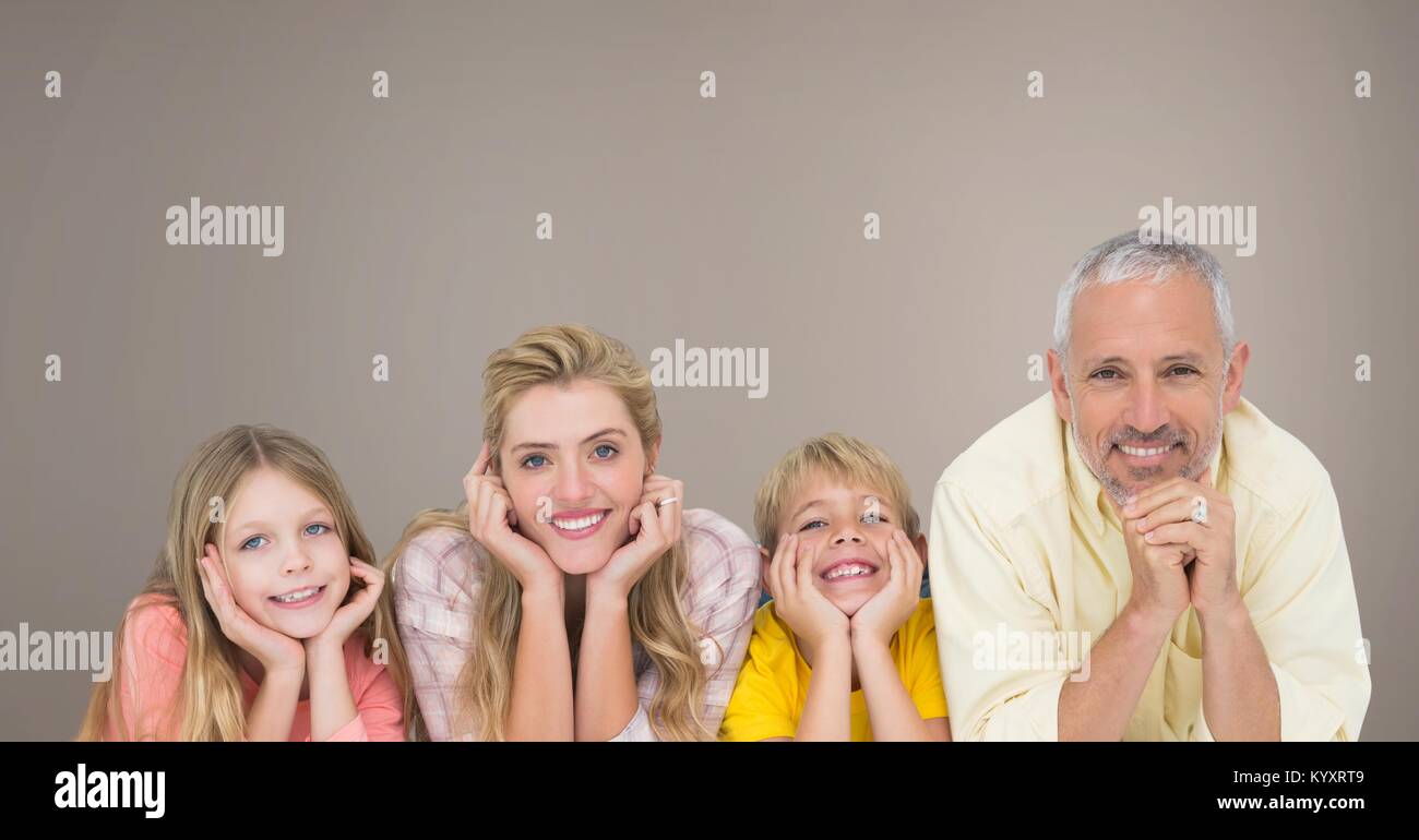 Family together with brown background Stock Photo - Alamy