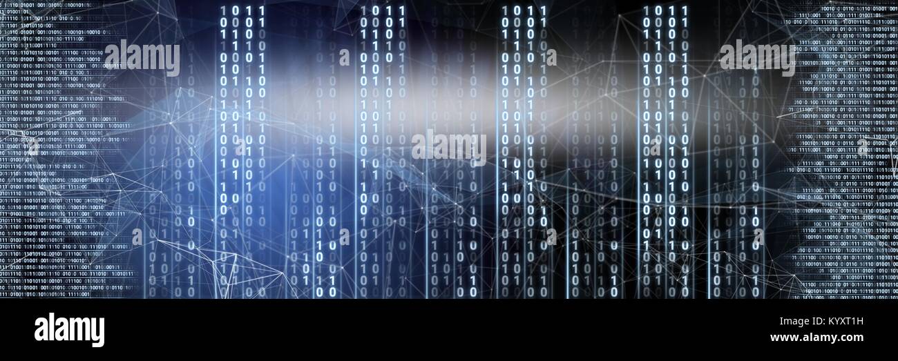Code binary interface and dark background Stock Photo - Alamy