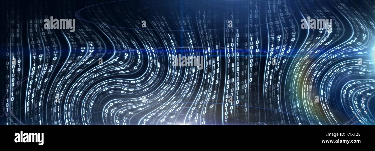 Code binary interface and dark background Stock Photo - Alamy