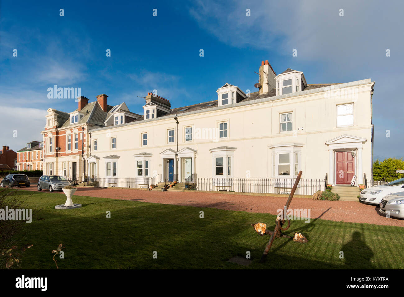houses in Bath Terrace, Seaham, County Durham, England, UK