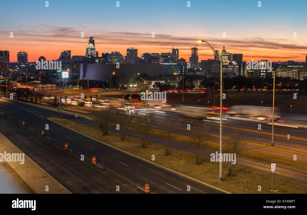 View of Downtown Austin with Capitol On the Right Stock Photo - Alamy