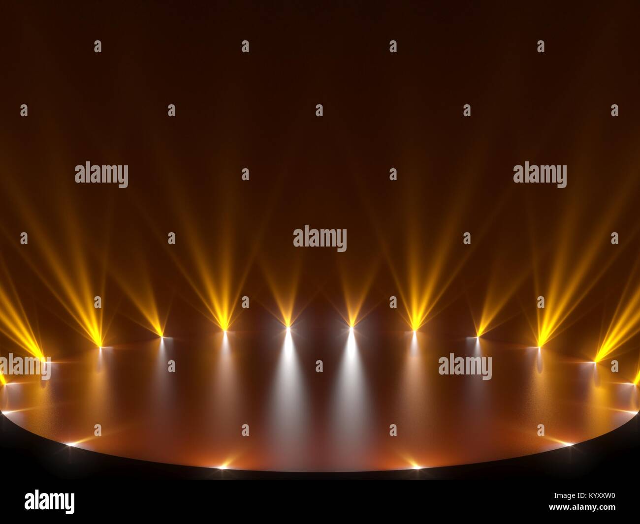 Free stage with lights, lighting devices Stock Photo