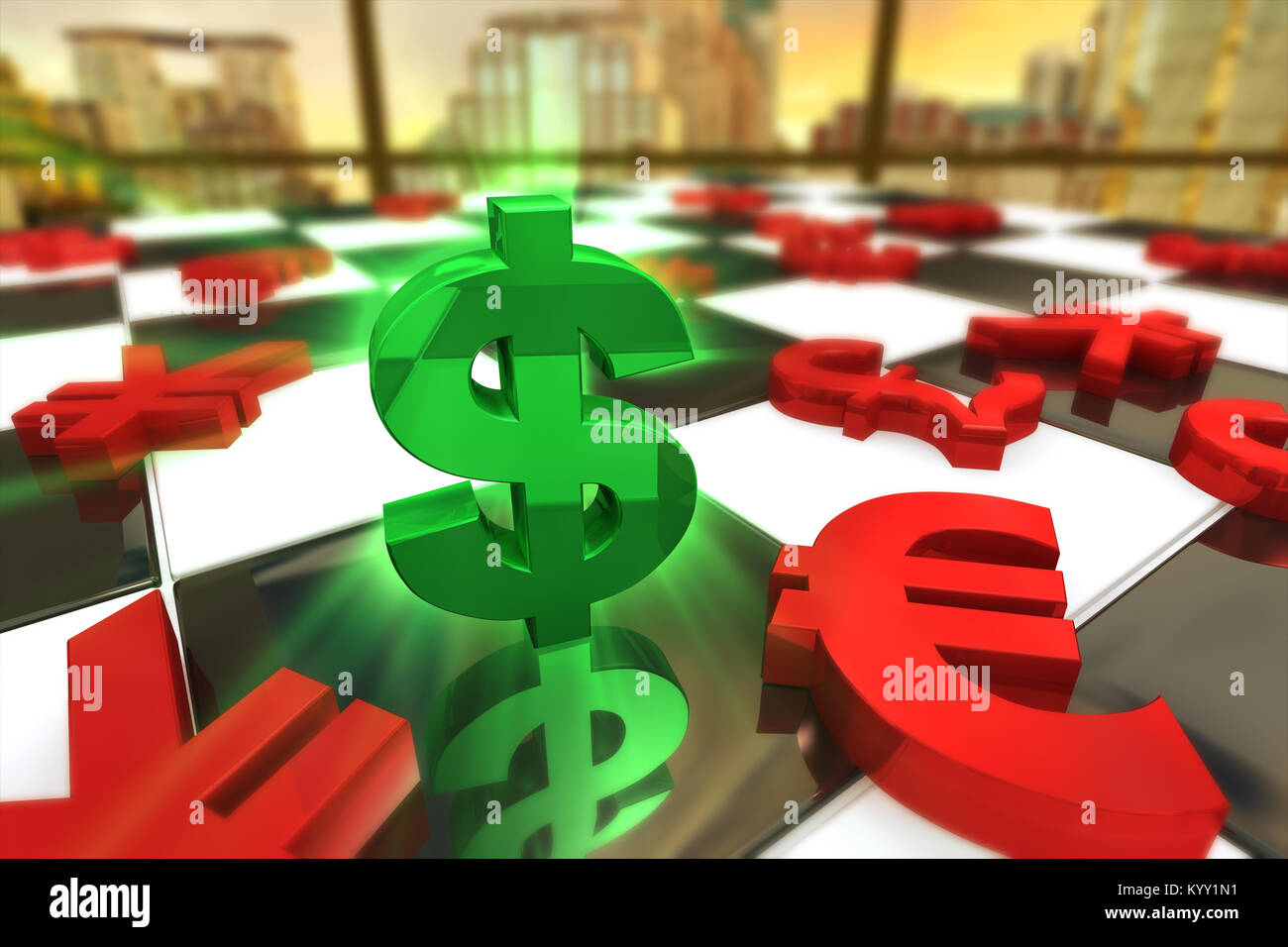 3d silver currency symbols hi-res stock photography and images - Alamy