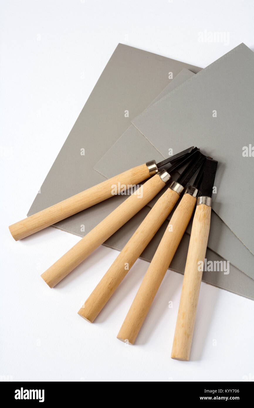 Linocut tools hi-res stock photography and images - Alamy