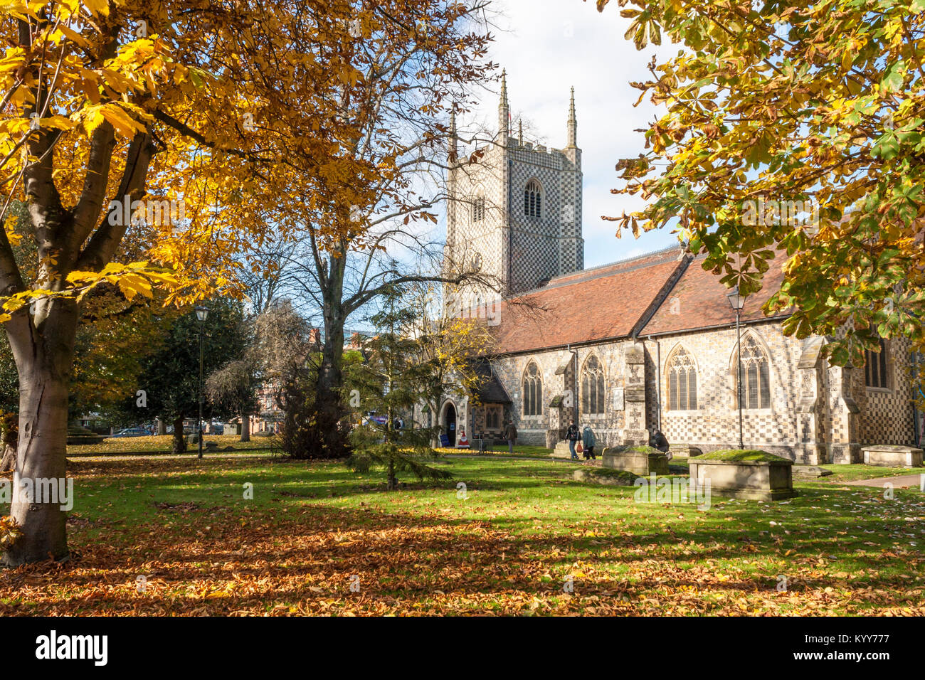 Reading Minster of St Mary the Virgin at St Mary's Butts, Reading, Berkshire, South East England, GB, UK Stock Photo