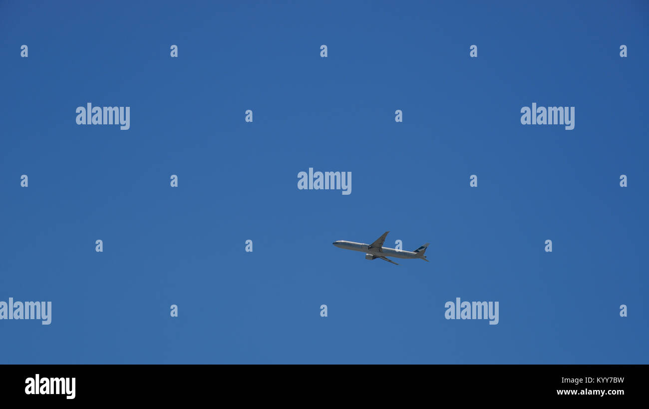 Manila, Philippines Apr 13, 2017. An aircraft flying in the sky in