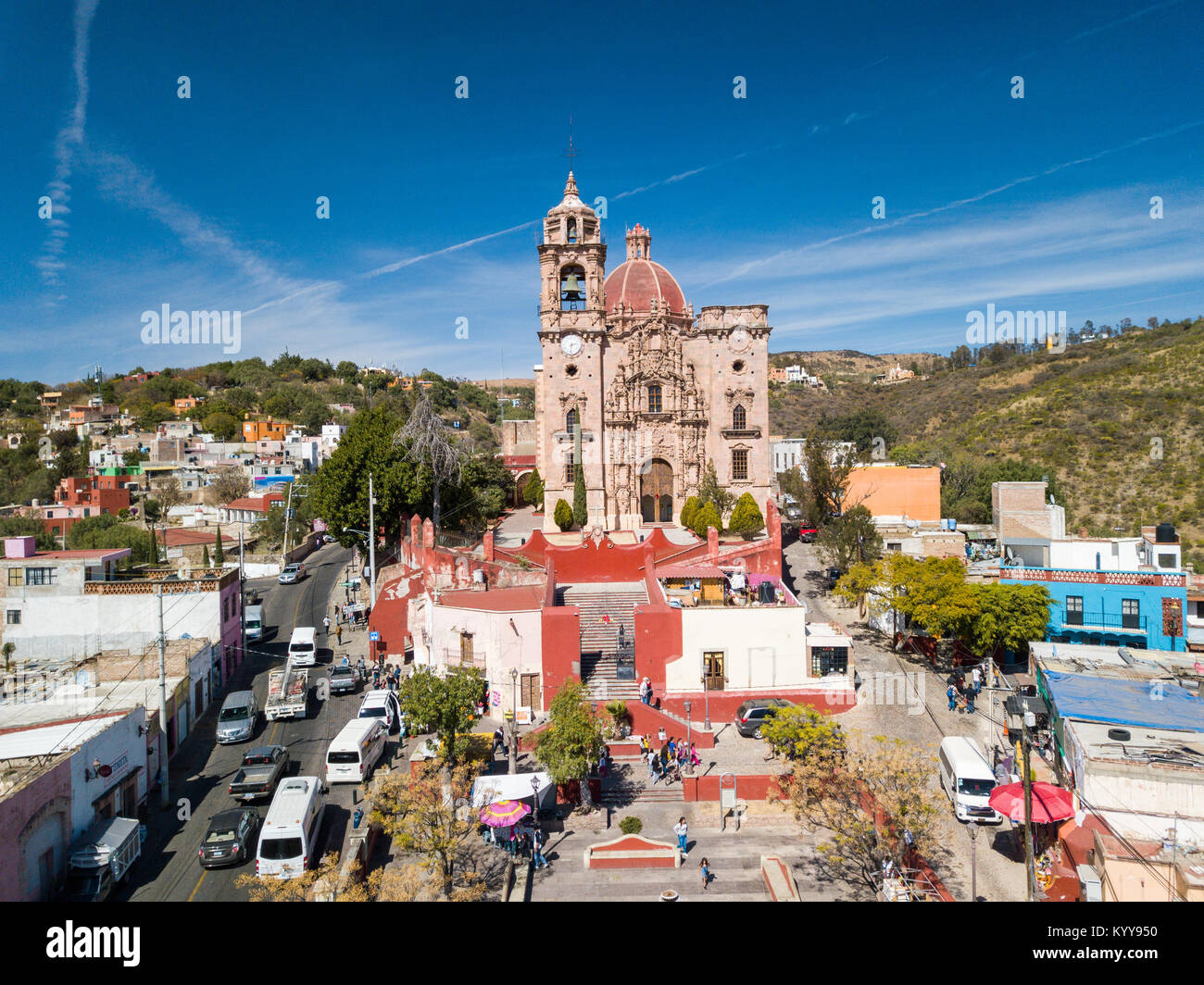 Iglesia de la Valenciana, also known as Templo de San Cayetano, Guanajuato, Mexico Stock Photo