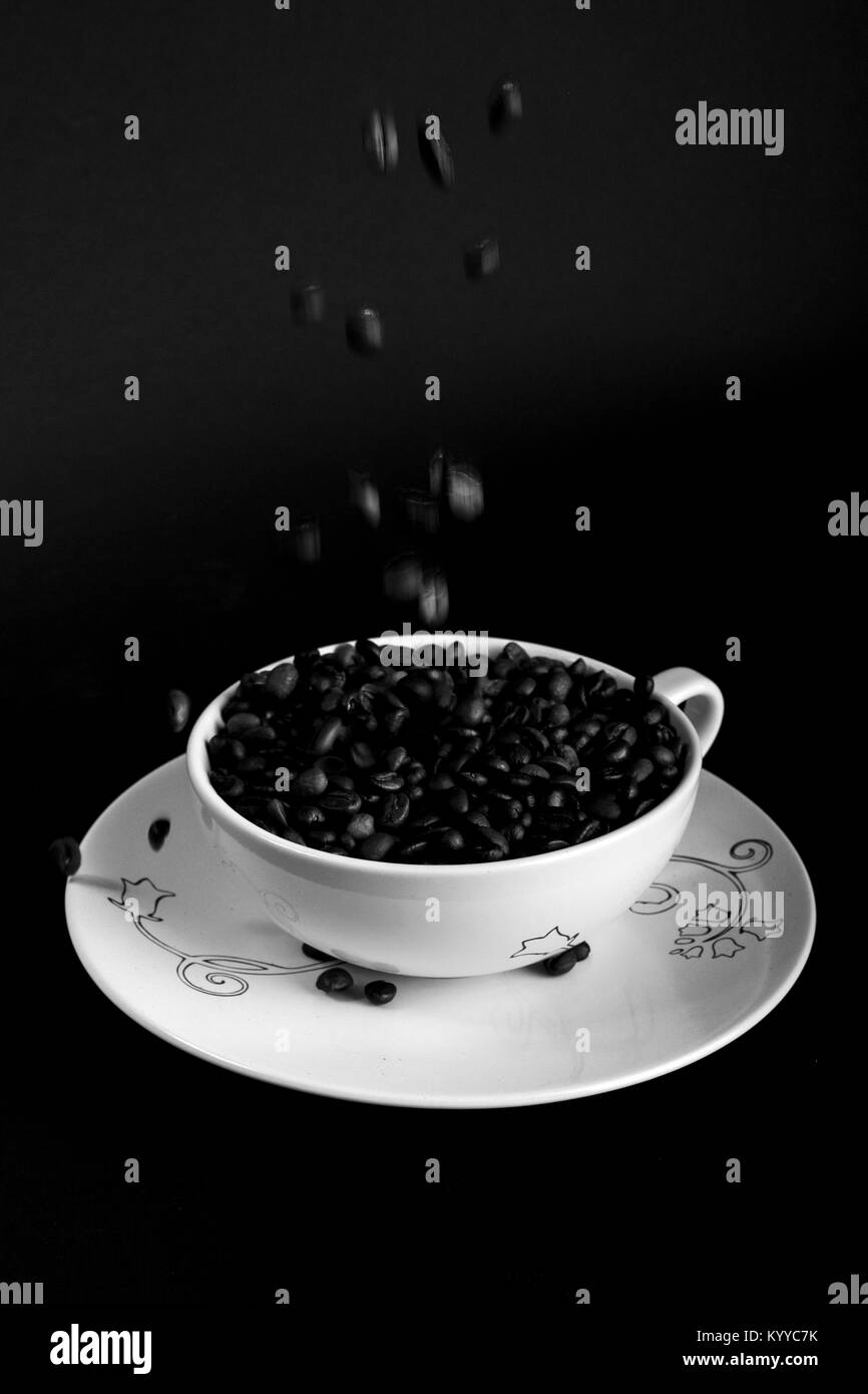 Coffee Beans In A Cup Stock Photo Alamy