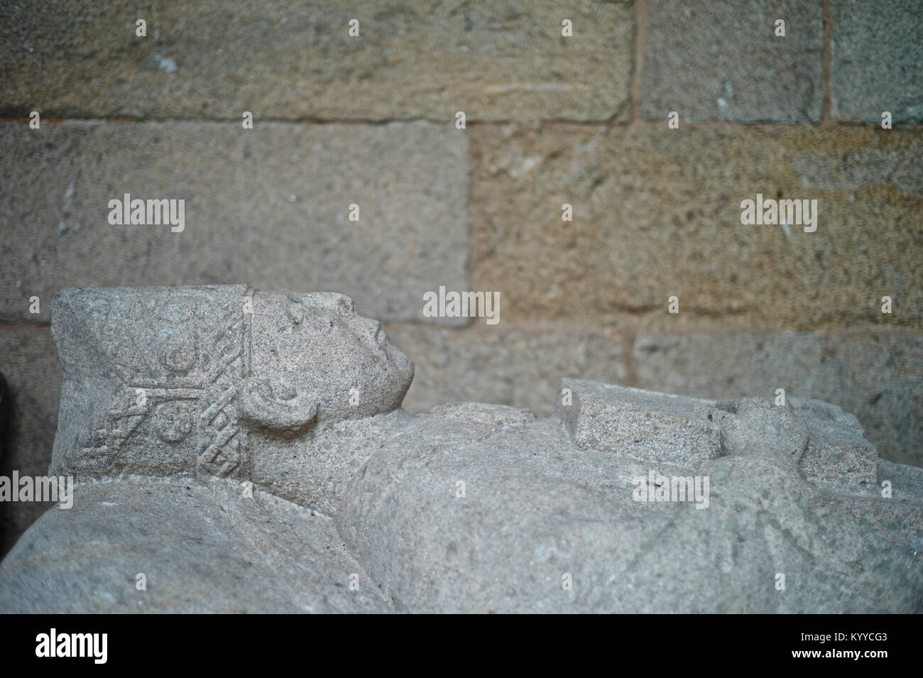 Religion sculptures at Santiago de Compostela Cathedral Stock Photo