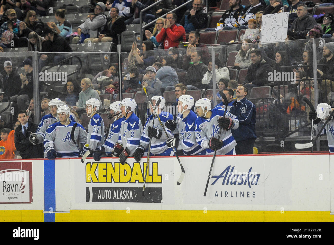 Airmen and Soldiers compete in the 5th Annual Army vs. Air Force Hockey