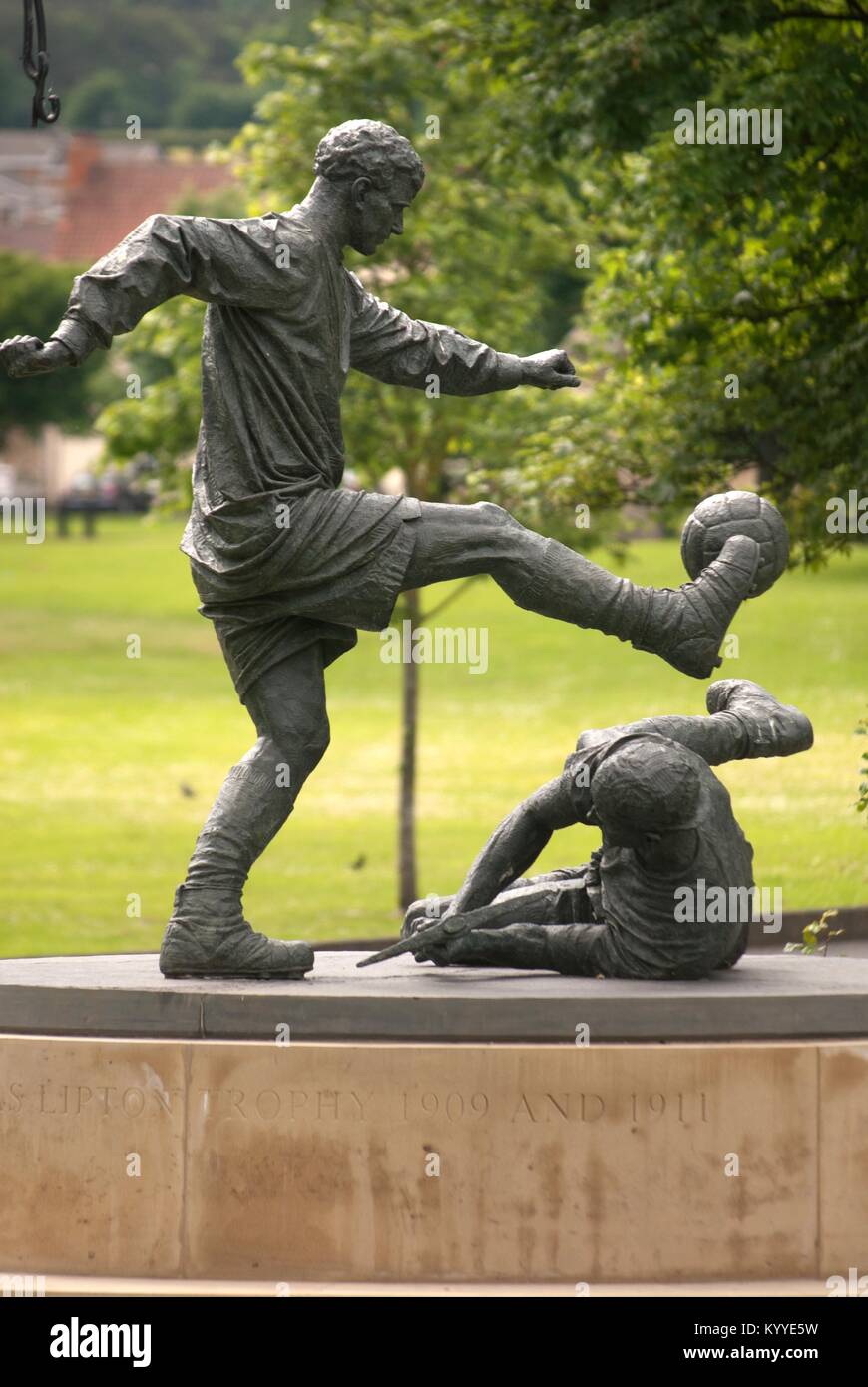 West Auckland World Cup Statue, County Durham Stock Photo