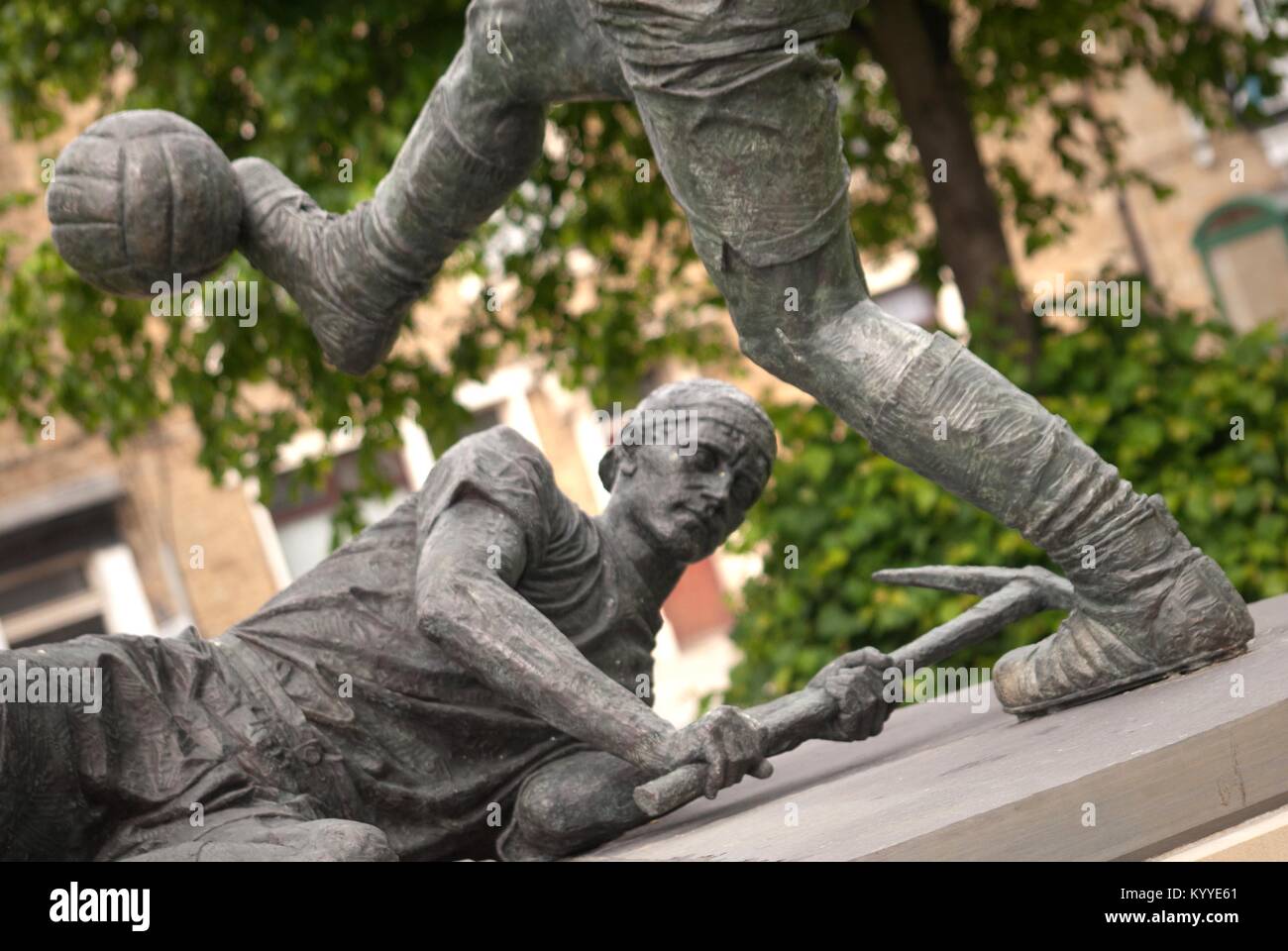 West Auckland World Cup Statue, County Durham Stock Photo