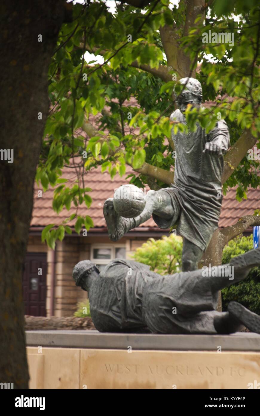 West Auckland World Cup Statue, County Durham Stock Photo