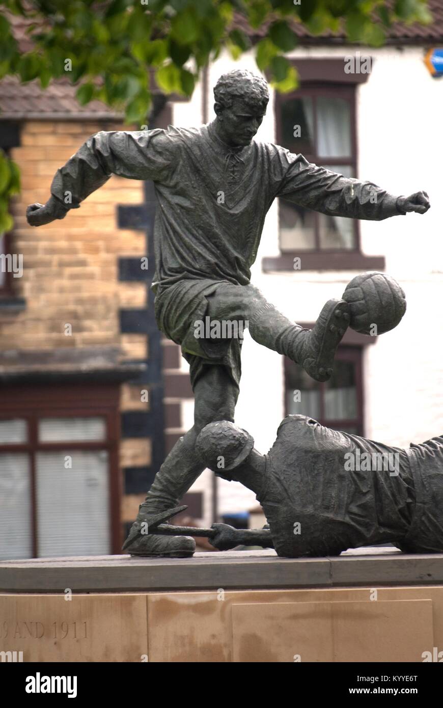 West Auckland World Cup Statue, County Durham Stock Photo Alamy