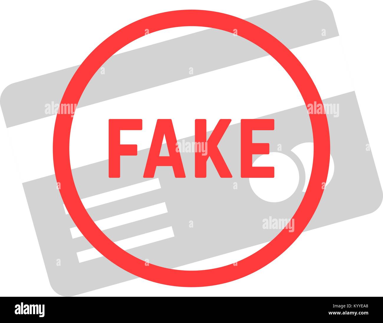 fake simple plastic card Stock Vector