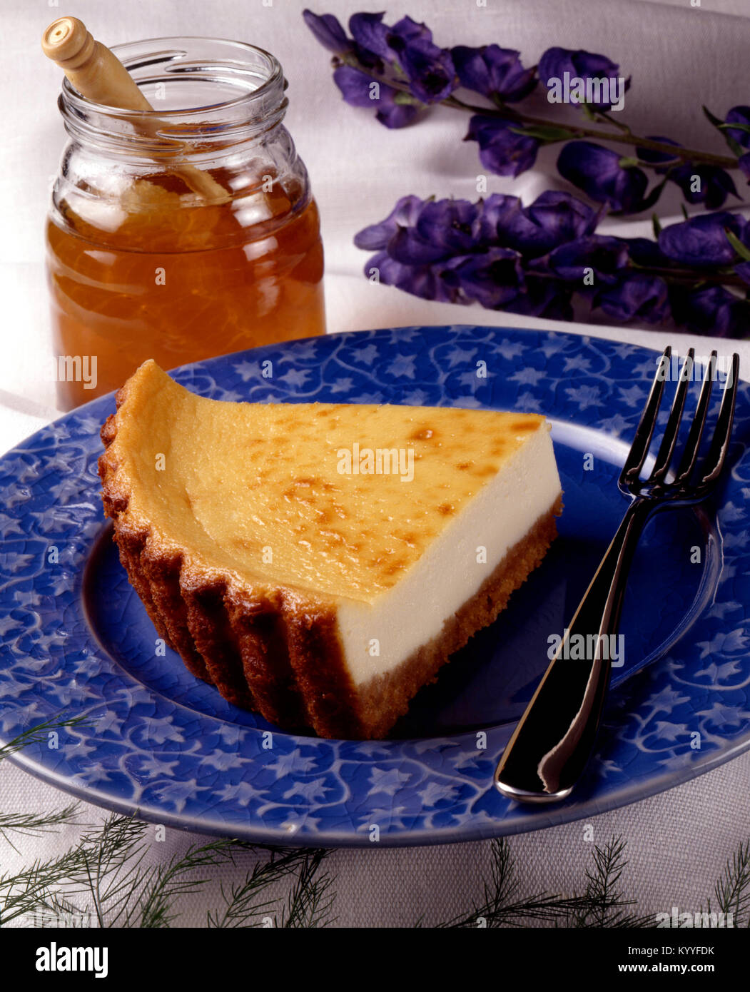 A slice of Cheese cake Stock Photo