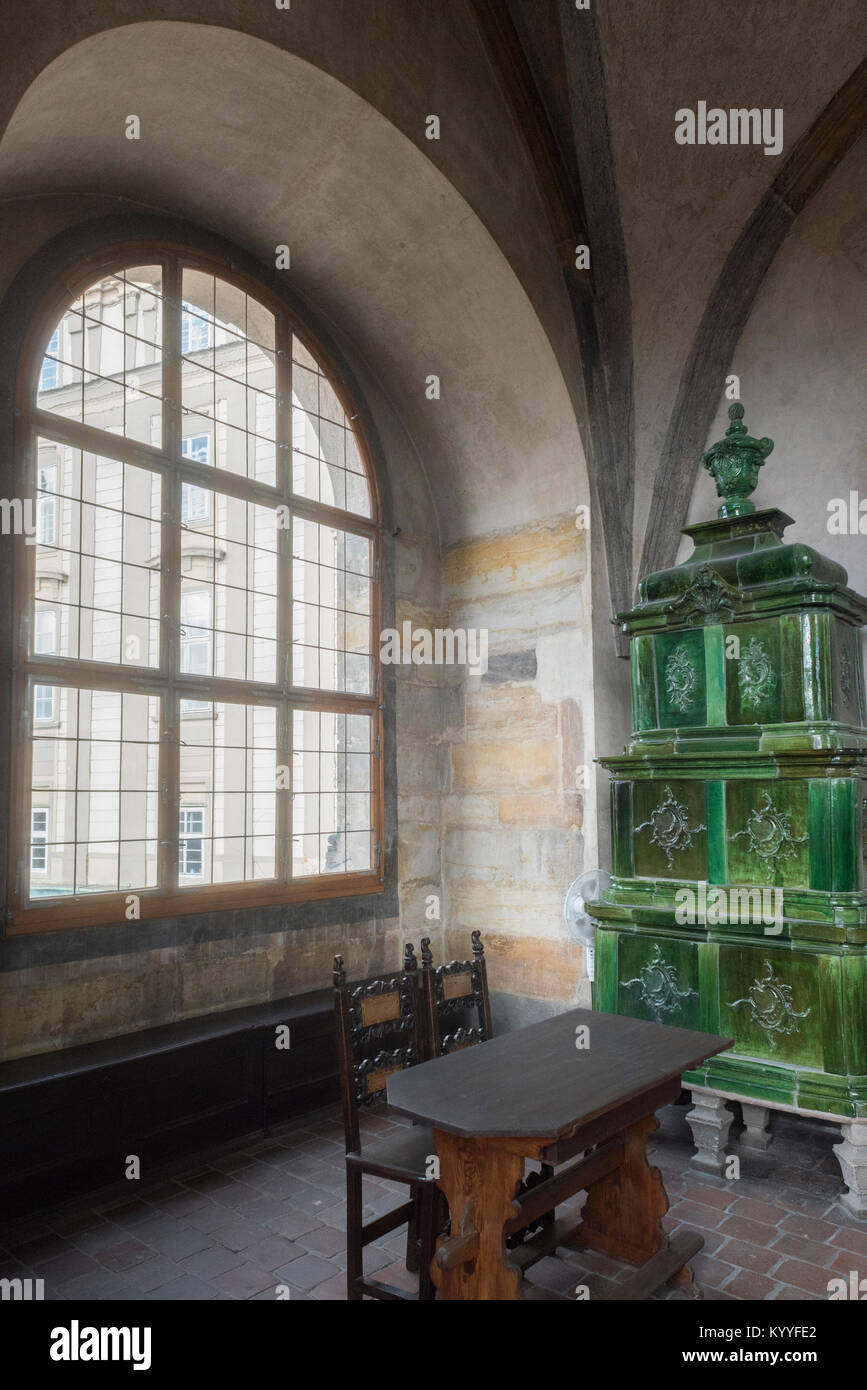 Interiors of Old Royal Palace, Prague, Czech Republic Stock Photo